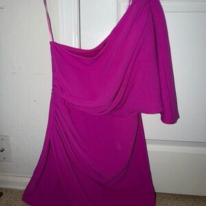 Do+Be One-Shoulder Fuchsia Dress